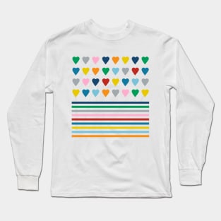 Rainbow Heart Stripes Long Sleeve T-Shirt